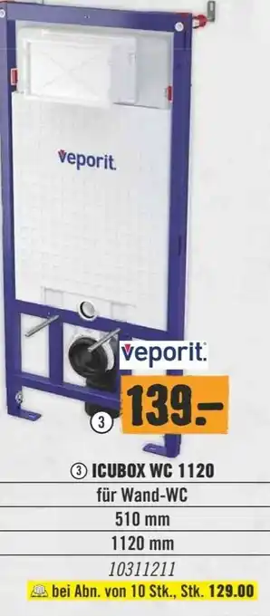 Hornbach Veporit Vorwandelemente ICUBOX WC 1120 Angebot