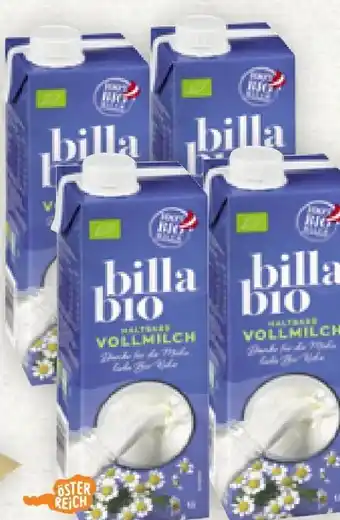 Billa Bio haltbare vollmilch Angebot