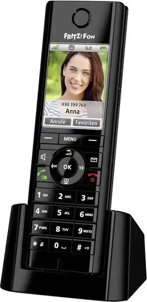 Conrad Avm fritz!fon c5 schnurloses telefon voip freisprechen, babyphone, headsetanschluss farbdisplay schwarz Angebot
