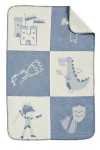 Mömax Babydecke jaquard in blau/weiß ca. 70x100cm Angebot
