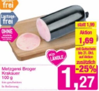 Sutterlüty Metzgerie Broger Krakauer 100 g Angebot
