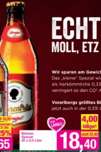 Sutterlüty Mohren Spezial 20 x 0,5 Liter Angebot