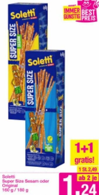 Sutterlüty Soletti Super Size Sesam oder Original 160 g/180 g Angebot