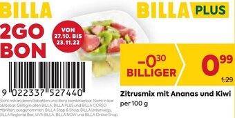 Billa Zitrusmix mit Ananas und Kiwi 100g Angebot