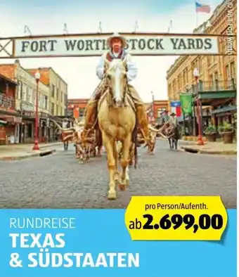 Hofer Reisen Texas & Südstaaten Angebot