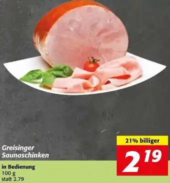 Strasser Markt Greisinger Saunaschinken 100g Angebot