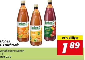 Strasser Markt Hohes C Fruchtsaft 1 L Angebot