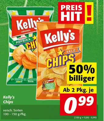 Nah&Frisch Kelly's Chips 100-150g Angebot