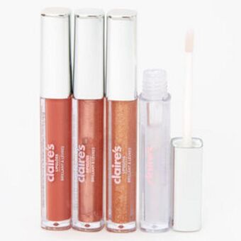 Claire's Bronzed nude shimmer lip gloss set - 4 pack Angebot