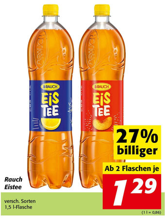 Nah&Frisch Rauch Eistee 1,5 Liter Angebot