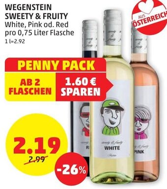PENNY Wegenstein Sweety & Fruity 0,75 Liter Angebot
