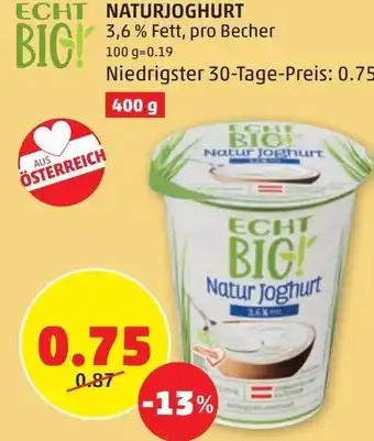 PENNY Naturjoghurt 400g Angebot