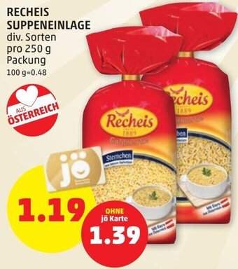 PENNY Recheis Suppeneinlage 250g Angebot