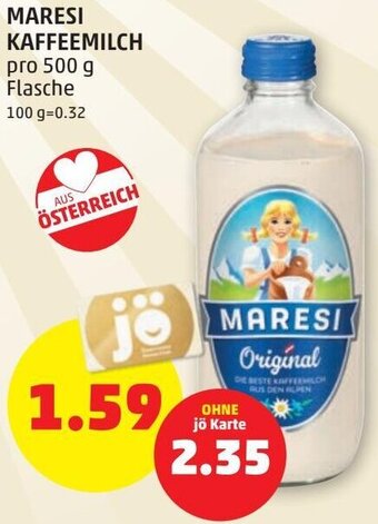 PENNY Maresi Kaffeemilch 500g Angebot