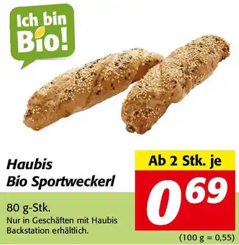 Nah&Frisch Haubis Bio Sportweckerl 80g Angebot