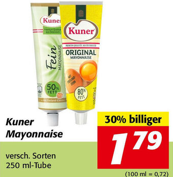 Nah&Frisch Kuner Mayonnaise 250 ml Angebot