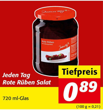 Nah&Frisch Jeden Tag Rote Rüben Salat 720ml Angebot