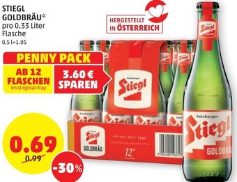 PENNY Stiegl Goldbräu 0,33L Angebot