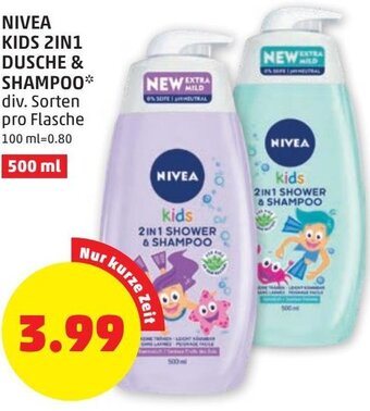 PENNY Nivea Kids 2in1 Dusche & shampoo 500ml Angebot