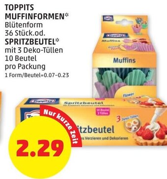 PENNY Toppits Muffinformen od. Spritzbeutel Angebot