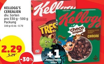 PENNY Kellogg's Cerealien 330 g-500 g Angebot