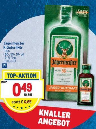 Metro Jägermeister Kräuterlikör Angebot
