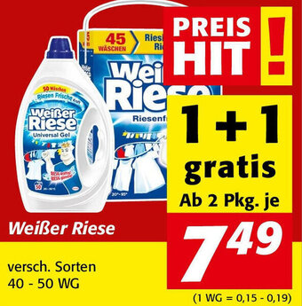 Nah&Frisch Weißer Riese 40-50 wg Angebot