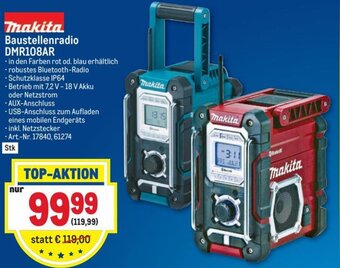 Metro Makita Baustellenradio DMR108AR Angebot