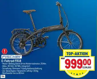 Metro Fischer E-Faltrad FR18 Angebot