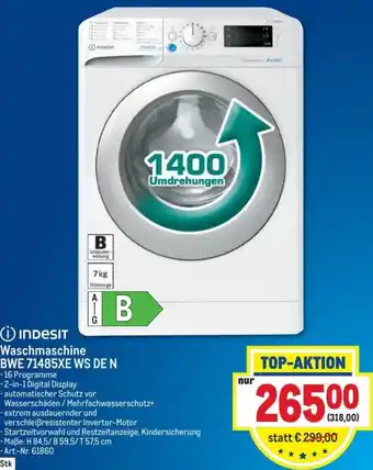 Metro Indesit Waschmaschine BWE71485XE WS DE N Angebot