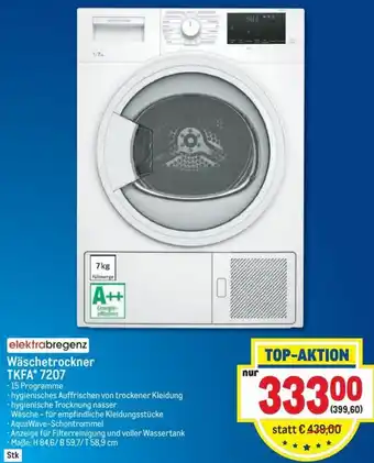 Metro elektrabregenz Wäschetrockner TKFA 7207 Angebot