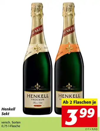 Nah&Frisch Henkell Sekt 0,75 Liter Angebot