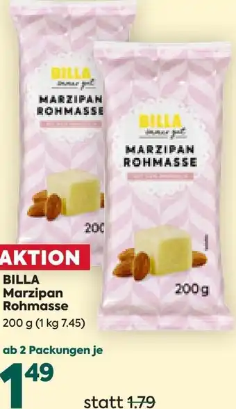 Billa Billa Marzipan Rohmasse 200 g Angebot