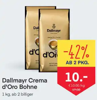 MPreis Dallmayr Crema D'Oro Bohne 1kg Angebot