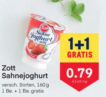MPreis Zott Sahnejoghurt 160g Angebot