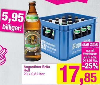Sutterlüty Augustiner Bräu Hell 20 x 0,5 Liter Angebot