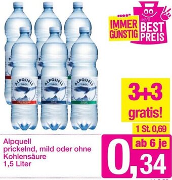 Sutterlüty Alpquell Prickelnd, Mild oder Ohne Kohlensäure 1,5 Liter Angebot
