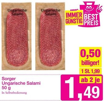 Sutterlüty Sorger Ungarische Salami 50g Angebot