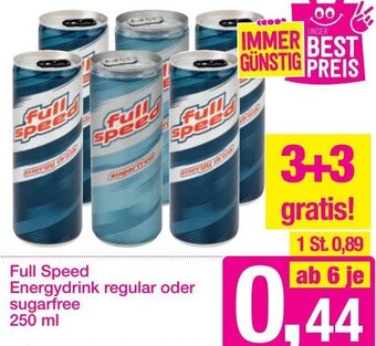 Sutterlüty Full Speed Energydrink regular oder Sugarfree 250 ml Angebot