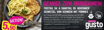 Sutterlüty Schnitzel vom Schwein mit Pommes Angebot