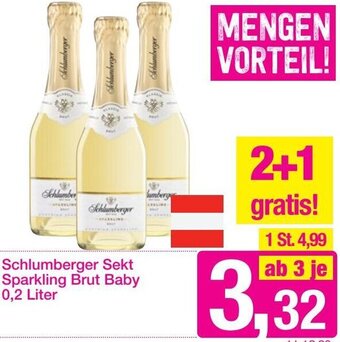 Sutterlüty Schlumberger Sekt Sparkling Brut Baby 0,2 Liter Angebot