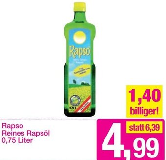 Sutterlüty Rapso Reines Rapsöl 0,75 Liter Angebot