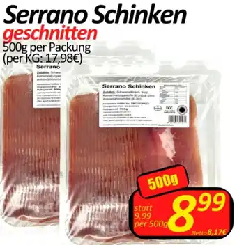 Wurstico Serrano Schinken 500g Angebot