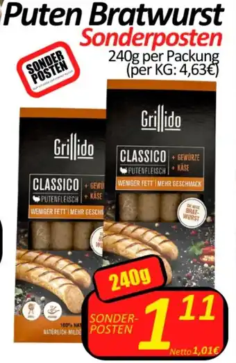 Wurstico Puten Bratwurst 240g Angebot