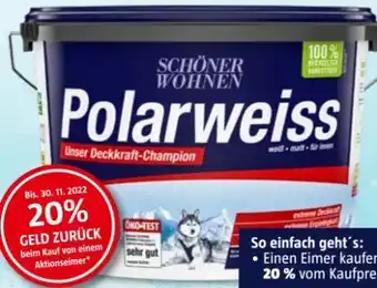 Bauhaus Wandfarbe polarweiß Angebot