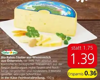 Spar Bio Rahm-Tilsiter aus Wiesenmilch aus Österreich Angebot