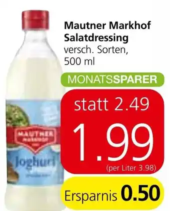 Spar Mautner Markhof Salatdressing 500ml Angebot