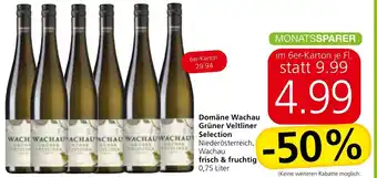 Spar Domäne Wachau Grüner Veltliner Selection 0,75 Liter Angebot