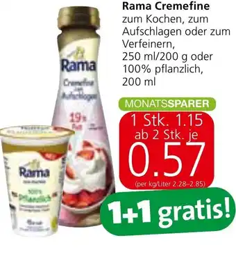 Spar Rama Cremefine 200ml Angebot