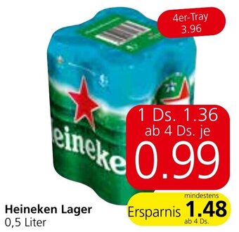 Spar Heineken Lager 0,5 Liter Angebot